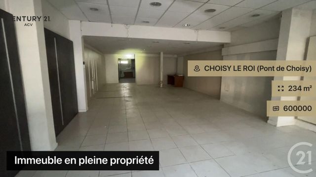 immeuble à vendre - 197.0 m2 - CHOISY LE ROI - 94 - ILE-DE-FRANCE - Century 21 Acv